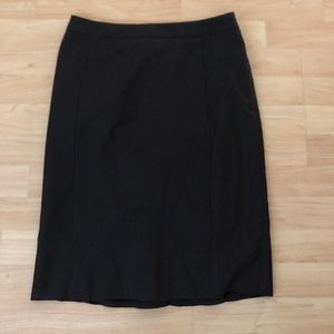 The Limited Brown Pencil Skirt w/ Back Ruffle Sz 2